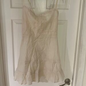 Reformation Christine Lace Cream Dress